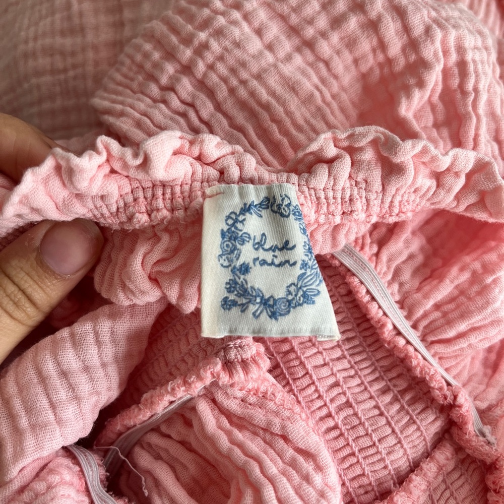 Pink Ruffle Midi Dress by Blue Rain - Picture 8 of 9
